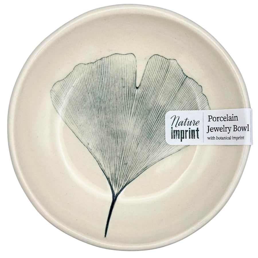 Ginkgo Leaf Ring Dish - Green