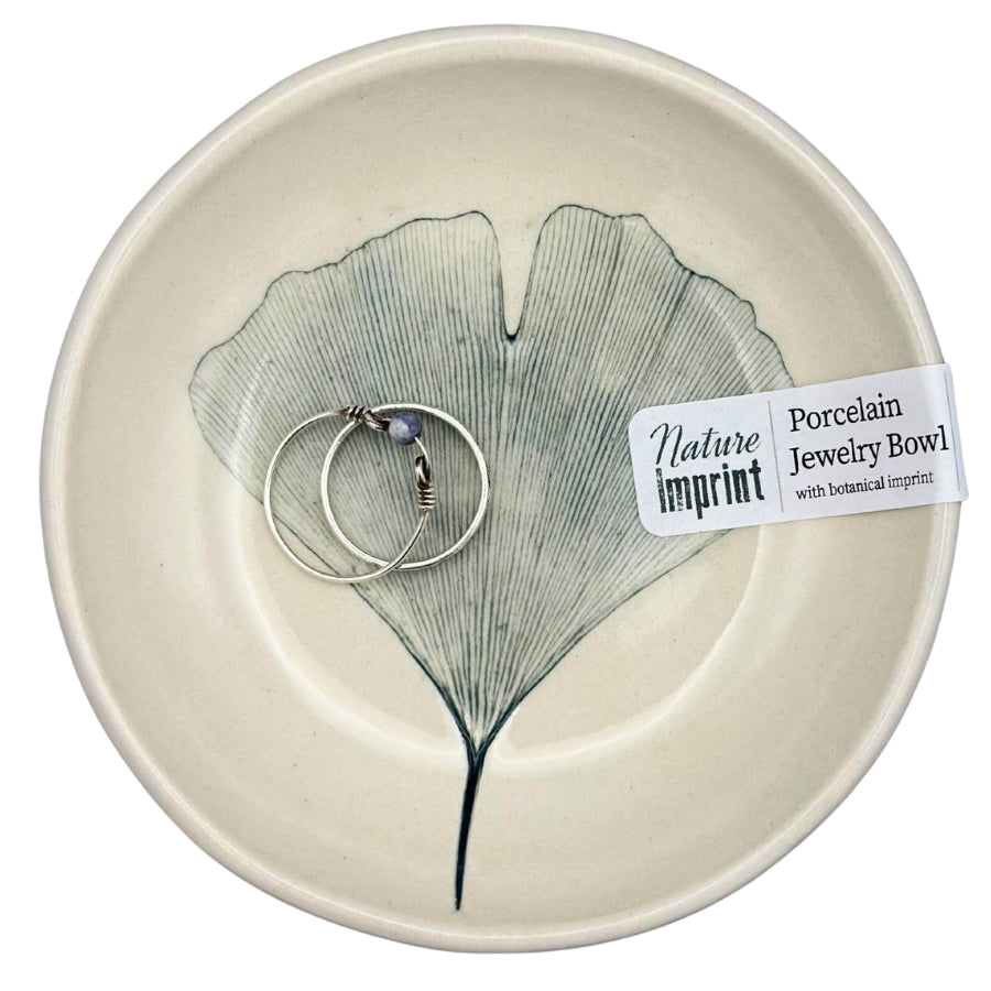 Ginkgo Leaf Ring Dish - Green