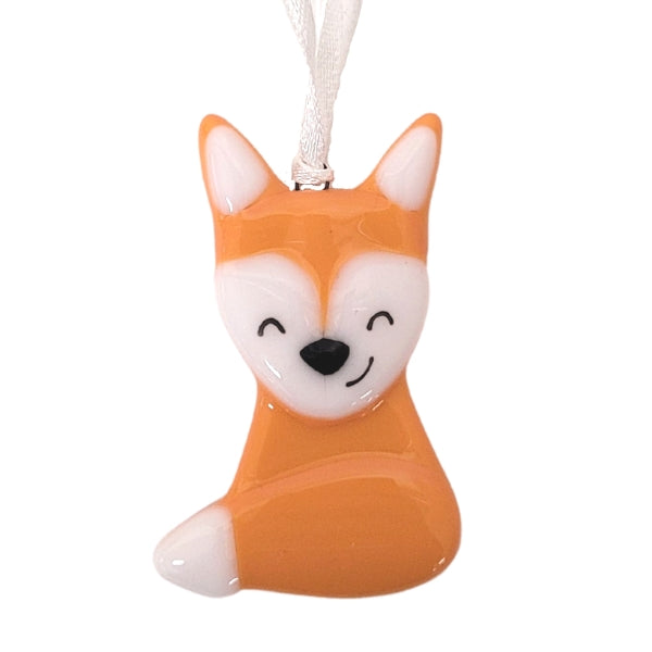 Fused Glass Ornament - Fox