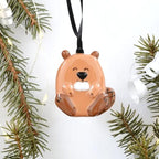 Fused Glass Ornament - Beaver