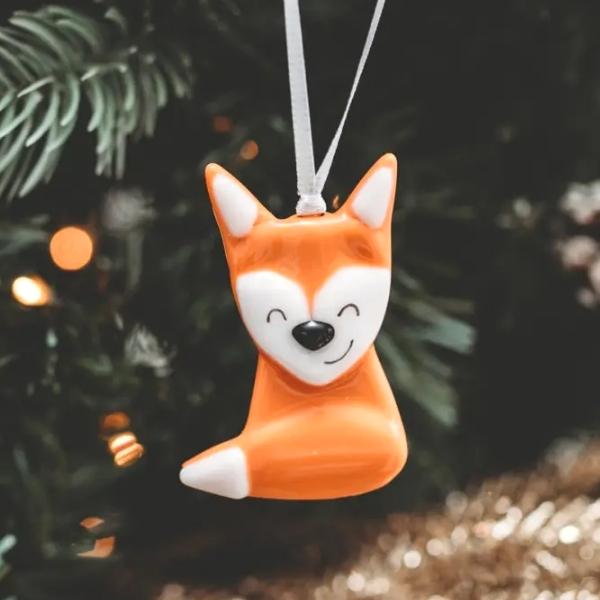Fused Glass Ornament - Fox
