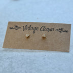Gold Crystal Flower Studs