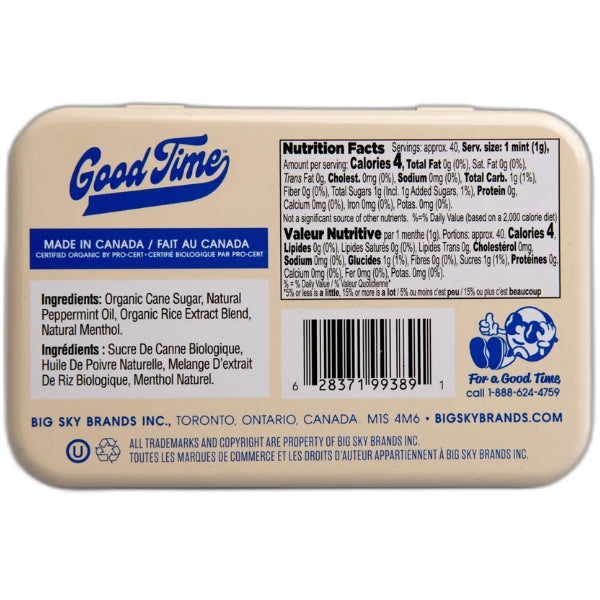 Good Time Organic Mints - Peppermint