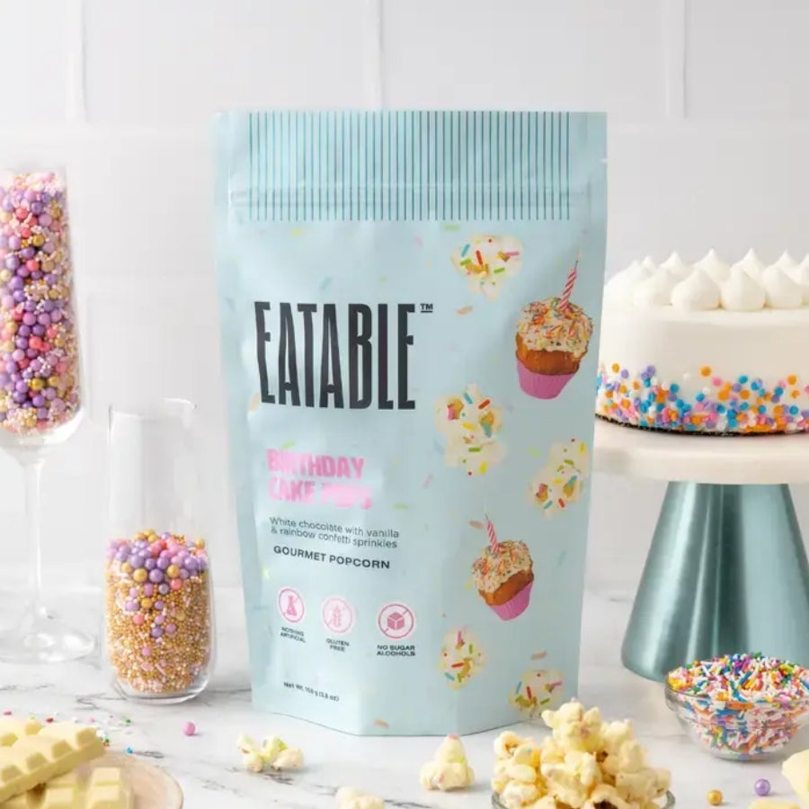 Popcorn gourmand - Sucettes gâteau d'anniversaire