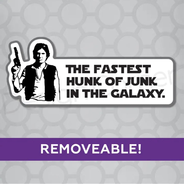 Autocollant pour pare-chocs Han Solo Hunk of Junk