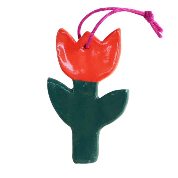 Handmade Ceramic Ornament - Tulip