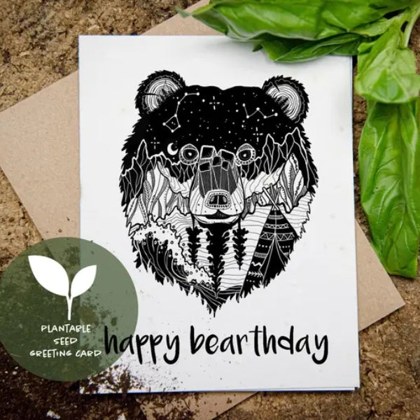 Happy Bearthday Plantable Seed Birthday Card