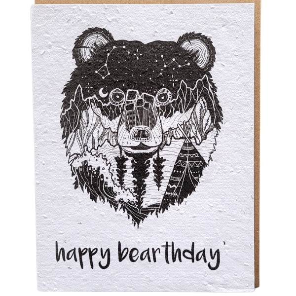 Happy Bearthday Plantable Seed Birthday Card