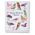Happy Birthday Buddy Birds Card