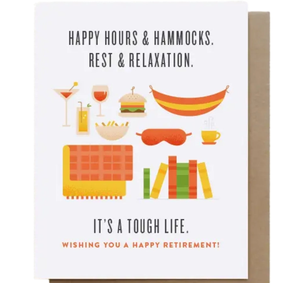 Happy Hours and Hammocks Retirement Card