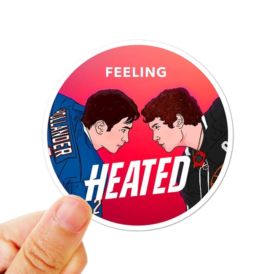 Heated Hockey Sticker by Party Mountain Paper at Maker House Co.