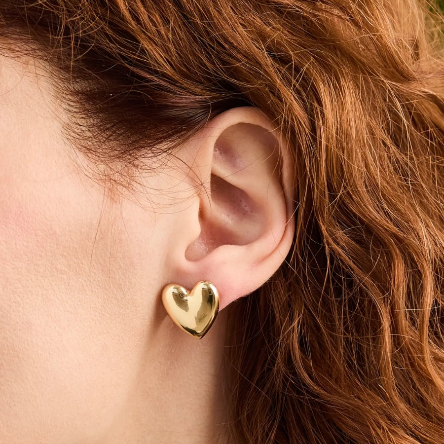 Heather Heart Stud Earrings