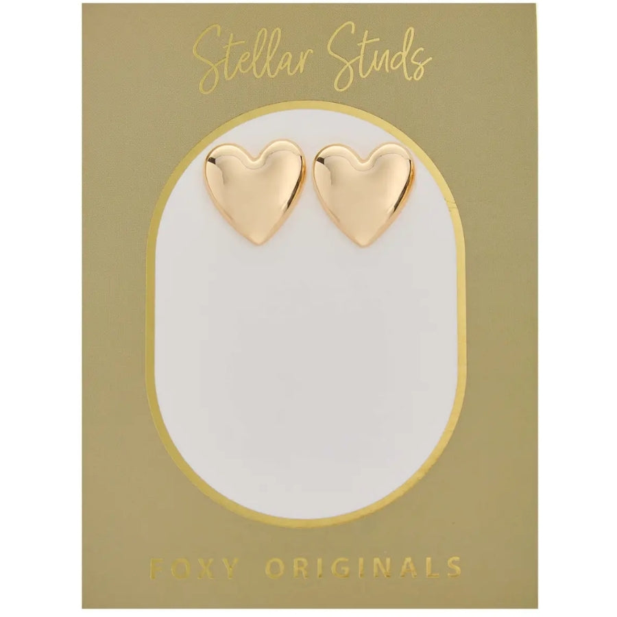 Heather Heart Stud Earrings