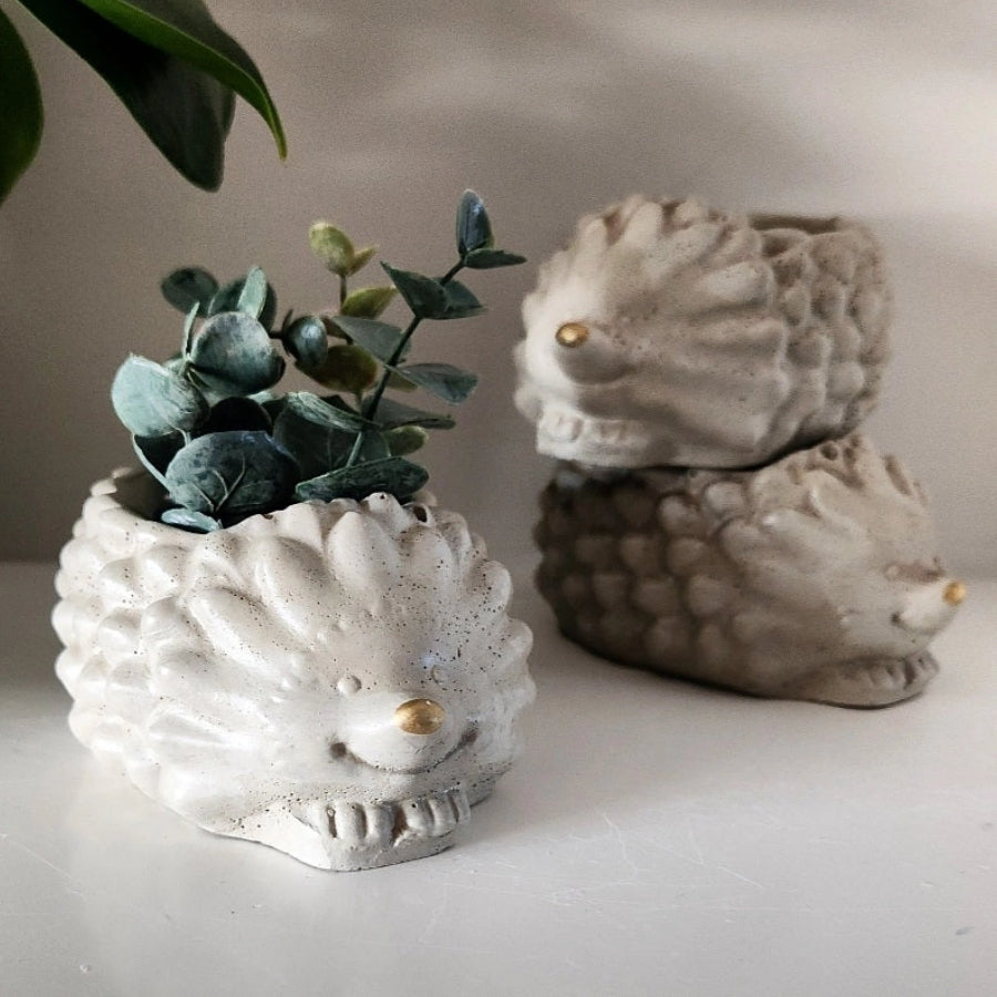 Hedgehog Concrete Planter
