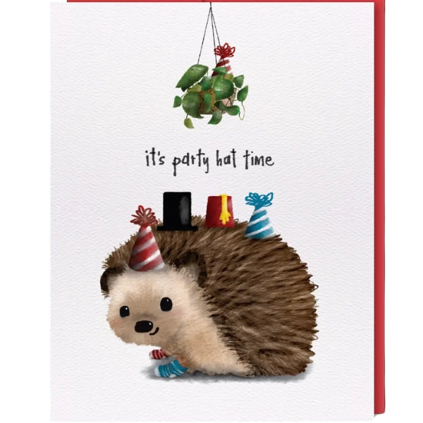 Hedgehog Party Hat Time