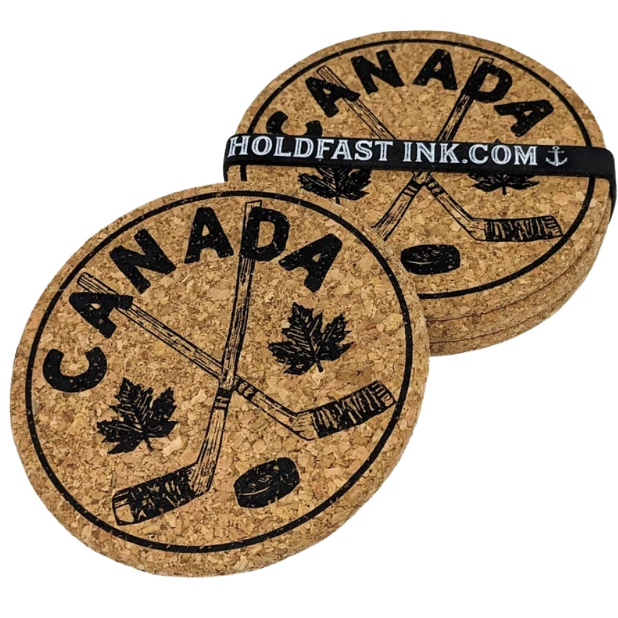 Canada Hockey Cork Coaster