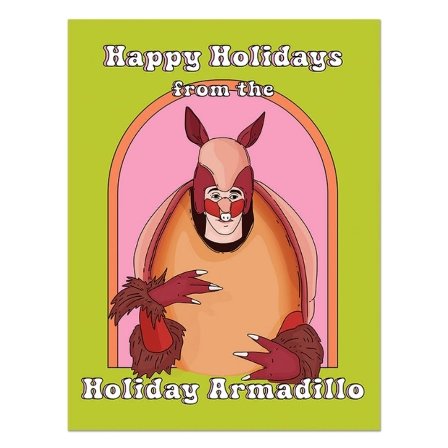 Holiday Armadillo Christmas Card