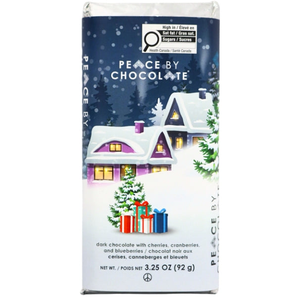 Holiday Bar - Dark Chocolate With Cherries, Cranberries, and Blueberries