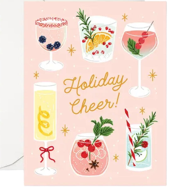 Cheers Card Holiday Cheer Card by Linden Paper Co. at Maker House Co.