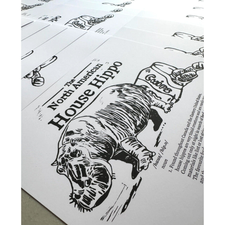 House Hippo Print (8" x 10")
