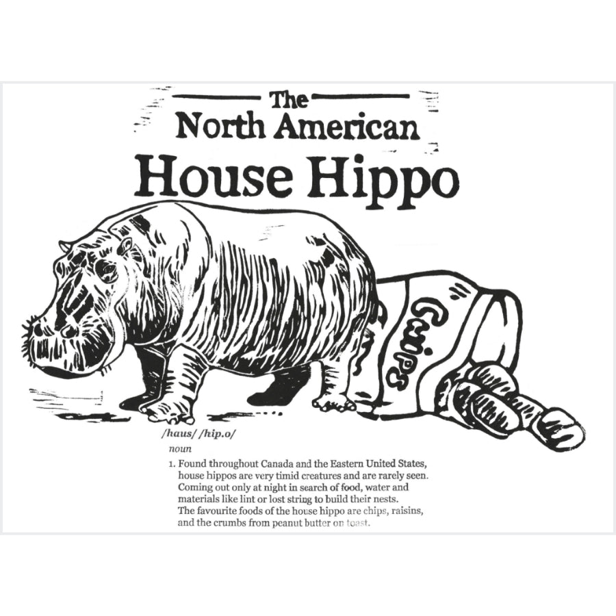 House Hippo Print (8" x 10")