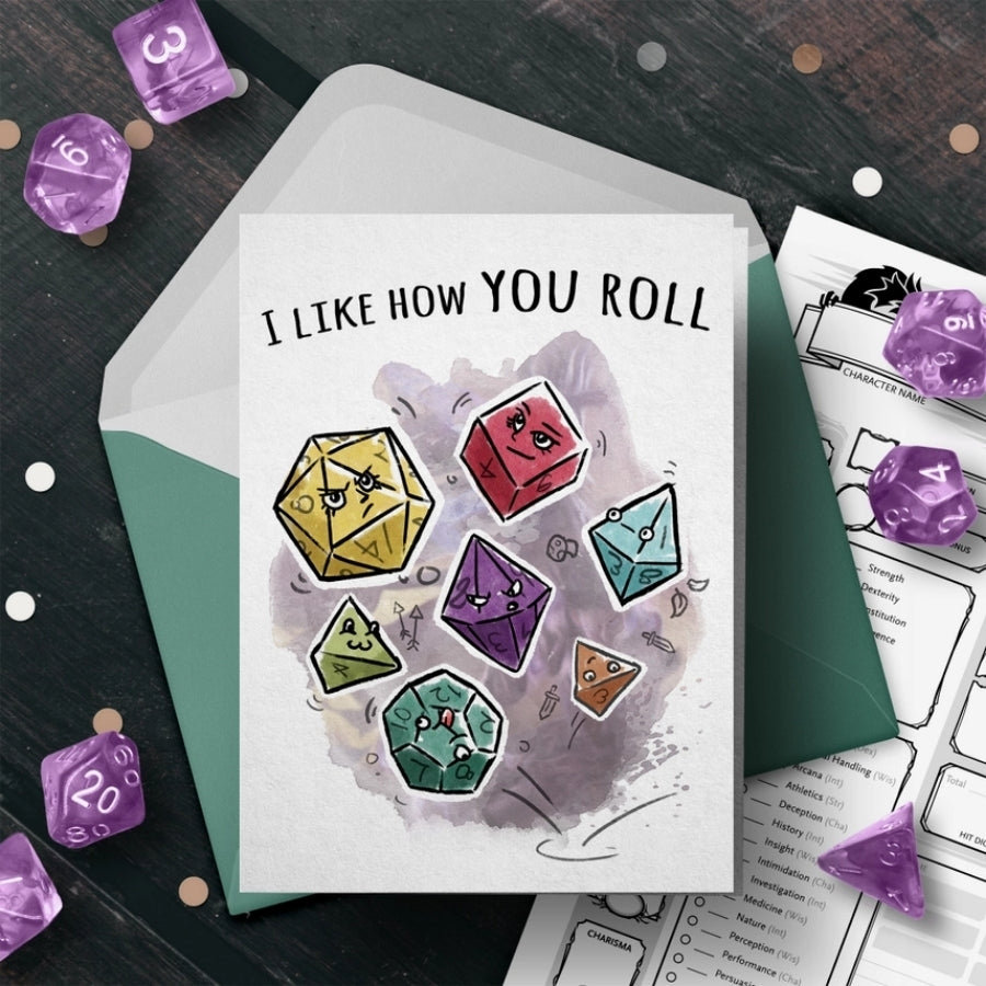 I Like How You Roll D & D Card
