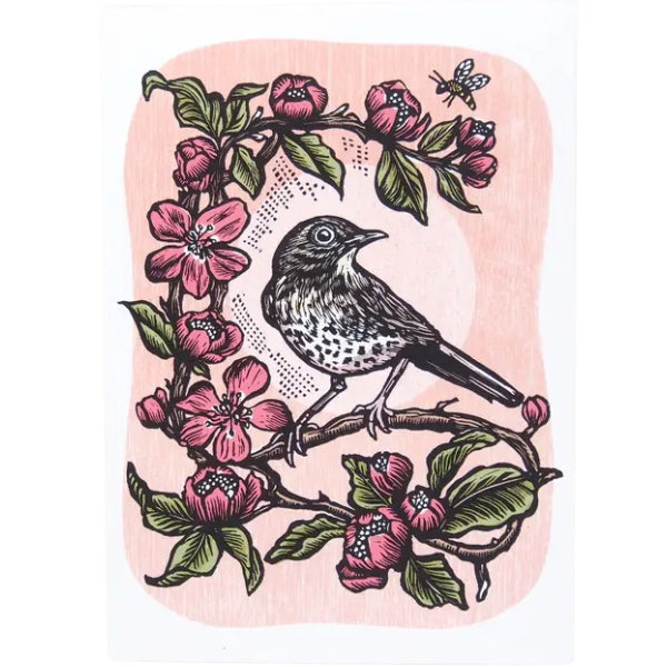 In The Orchard Bird Art Print & Card