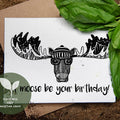 Moose Plantable Seed Birthday Card