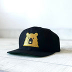 Kids/Youth Snapback Hat - Black w/Sparkle Bear