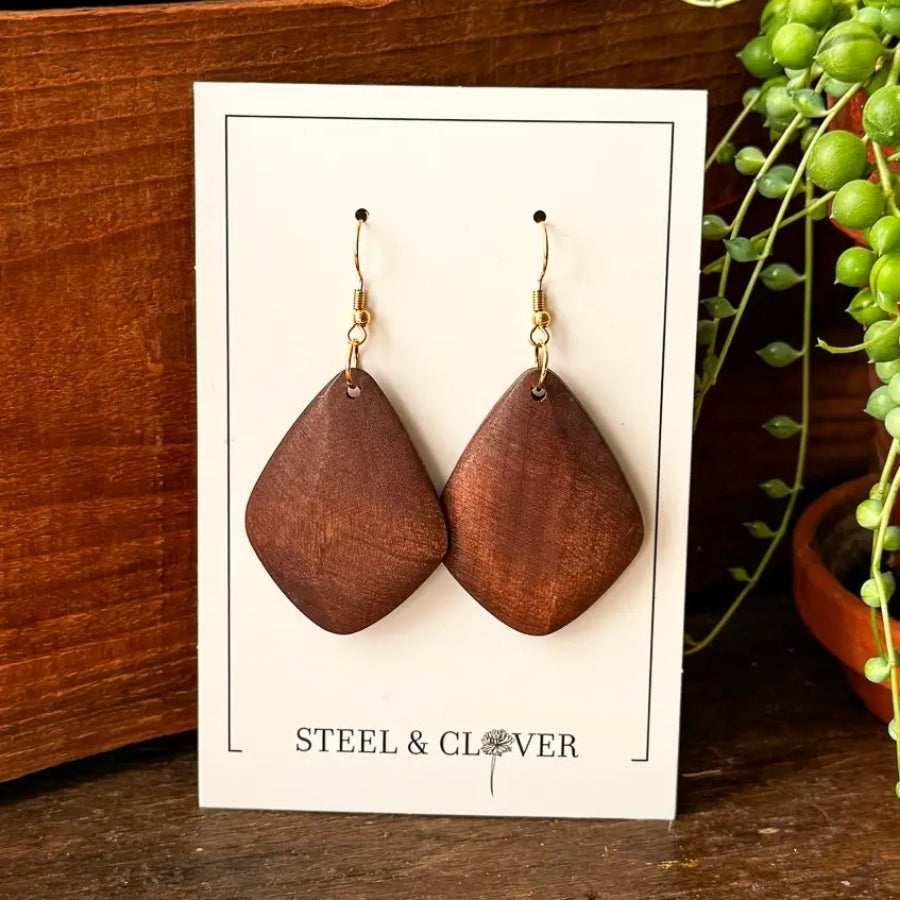 Boucles d'oreilles en bois Klondike