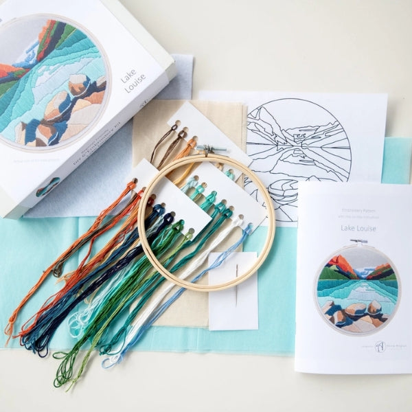 Kit de broderie DIY du lac Louise