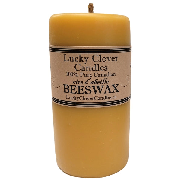 Bougie pilier en cire d’abeille lisse