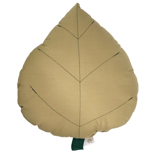 Leaf Pillow - Khaki Green Birch