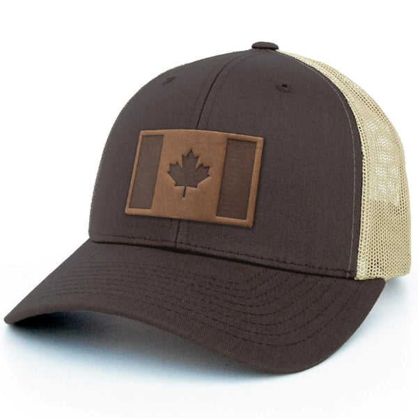Leather Patch Hat - Canada Flag