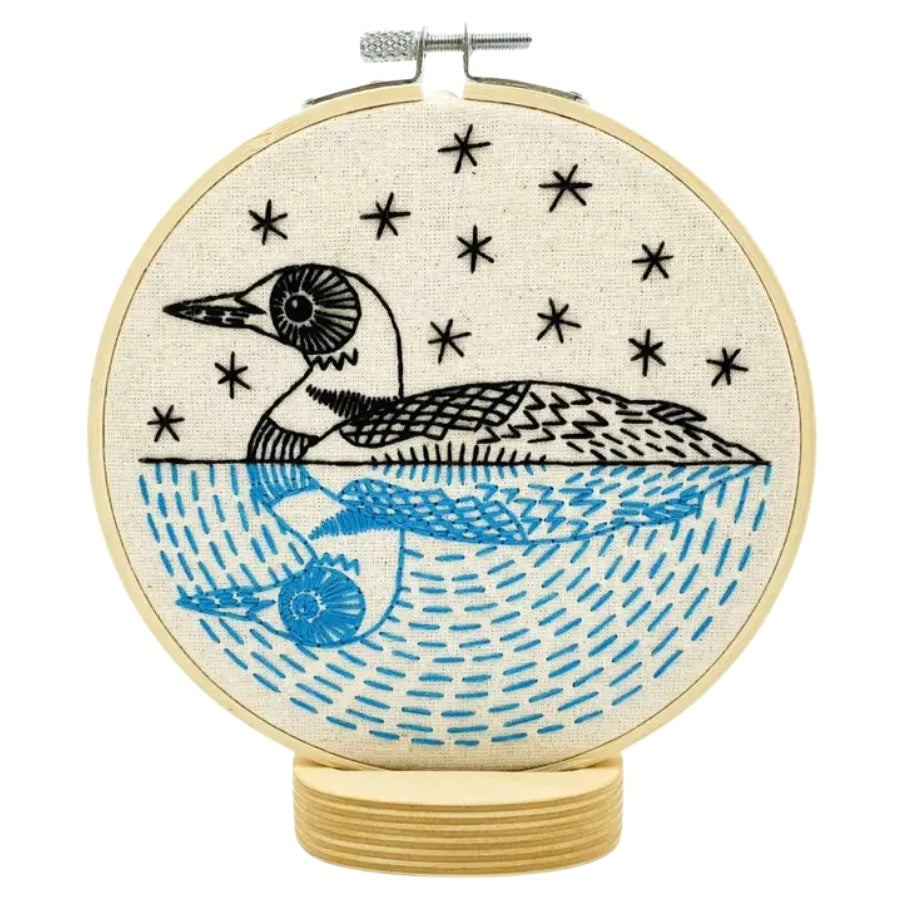 Loon Embroidery DIY Kit