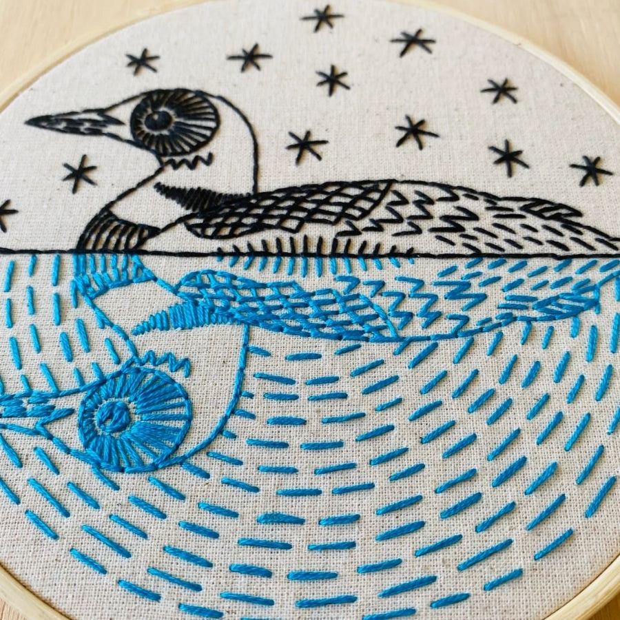Loon Embroidery DIY Kit