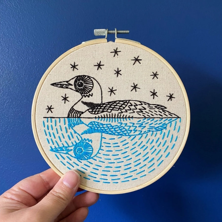 Loon Embroidery DIY Kit