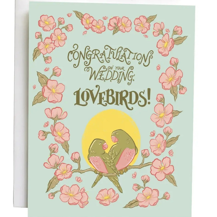 Wedding Lovebirds Card