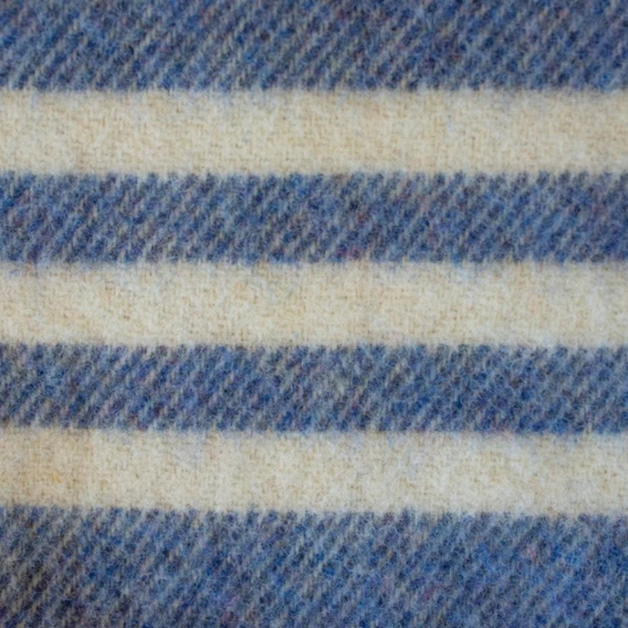 Couverture en laine MacAusland (bleu chiné)