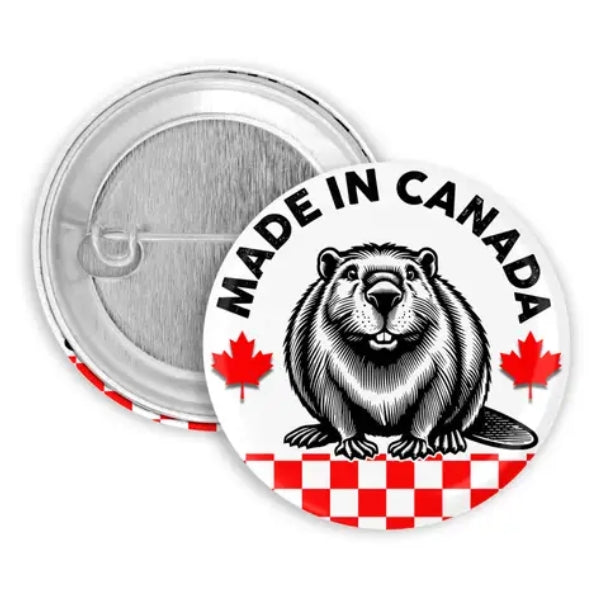 Made In Canada Beaver Pin Button By Prickly Cactus Collage At Maker Made In Canada Beaver Pin Button By Prickly Cactus Collage At Maker