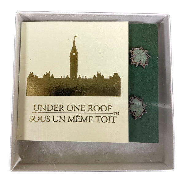 Maple Leaf Green Copper Earrings