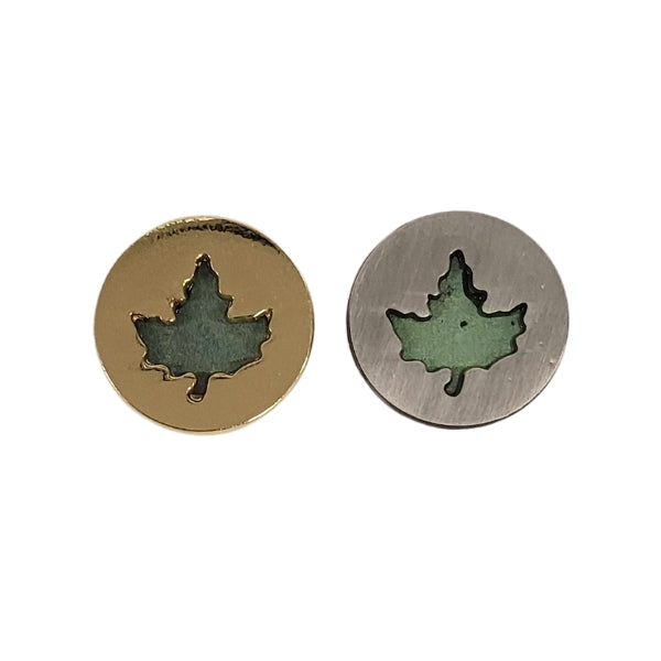 Maple Leaf Round Lapel Pin