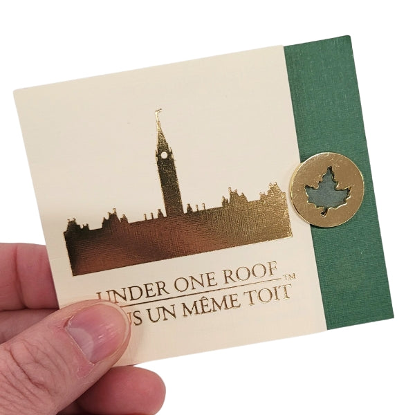 Maple Leaf Round Lapel Pin