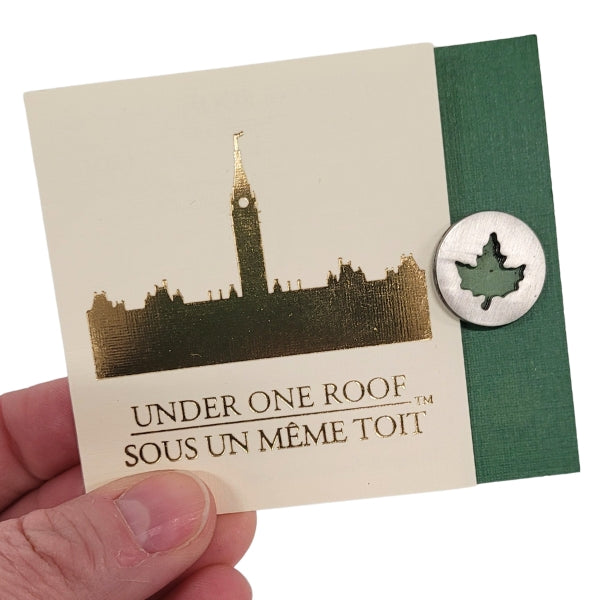 Maple Leaf Round Lapel Pin