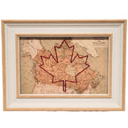Canada Stitched Maple Leaf Map (4" x 6")