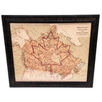 Canada Stitched Maple Leaf Map (8" x 10")