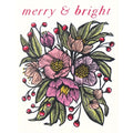 Merry and Bright Linocut Card