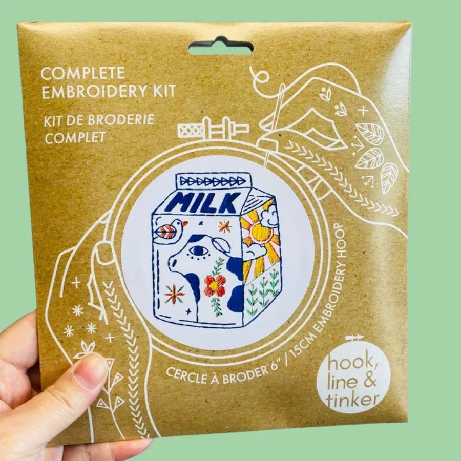 Milk Embroidery DIY Kit