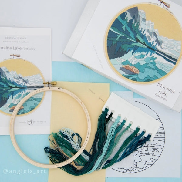Kit de broderie DIY du lac Moraine