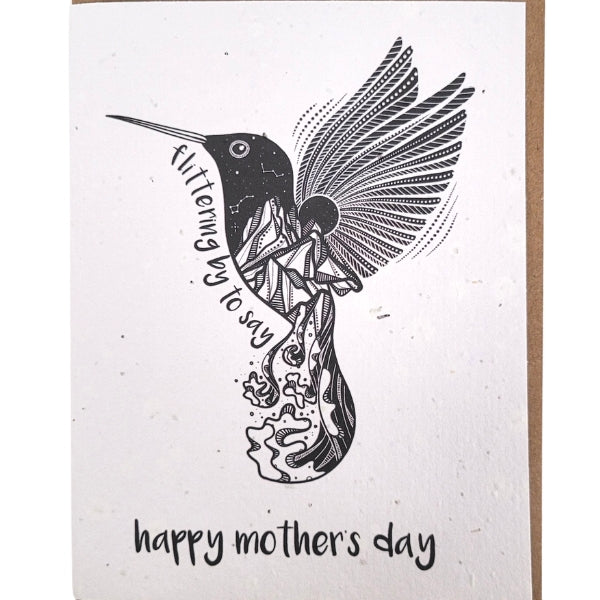 Hummingbird Happy Mothers Day Plantable Seed Card